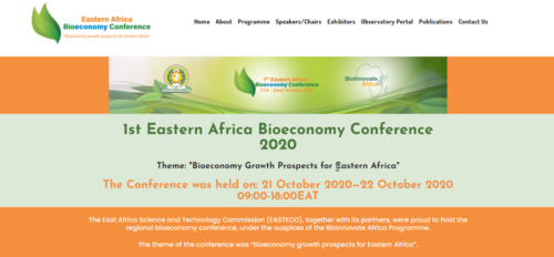 Development of Eastern Africa Bioeconomy Conference Portal